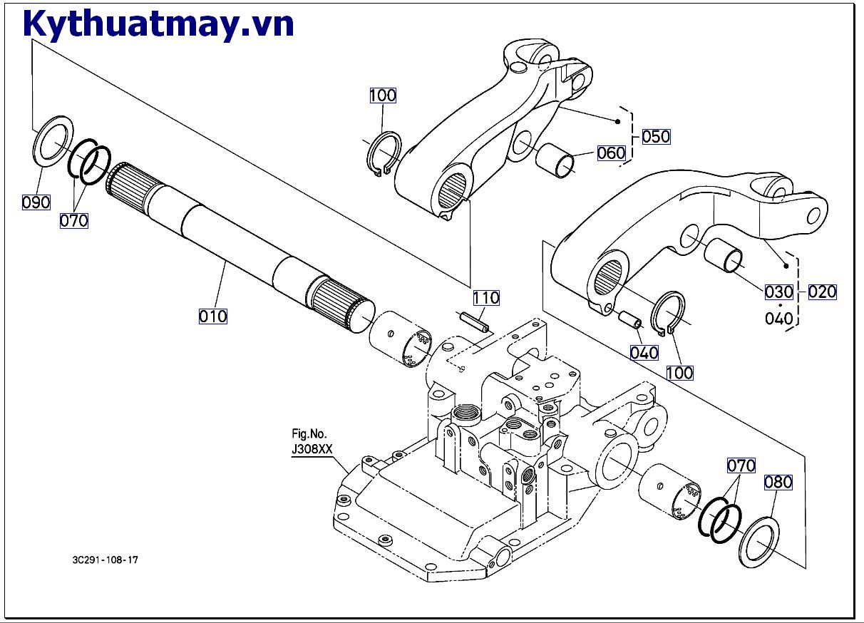 Cánh tay nâng thủy lực ( cũ) 50001 đến 89999